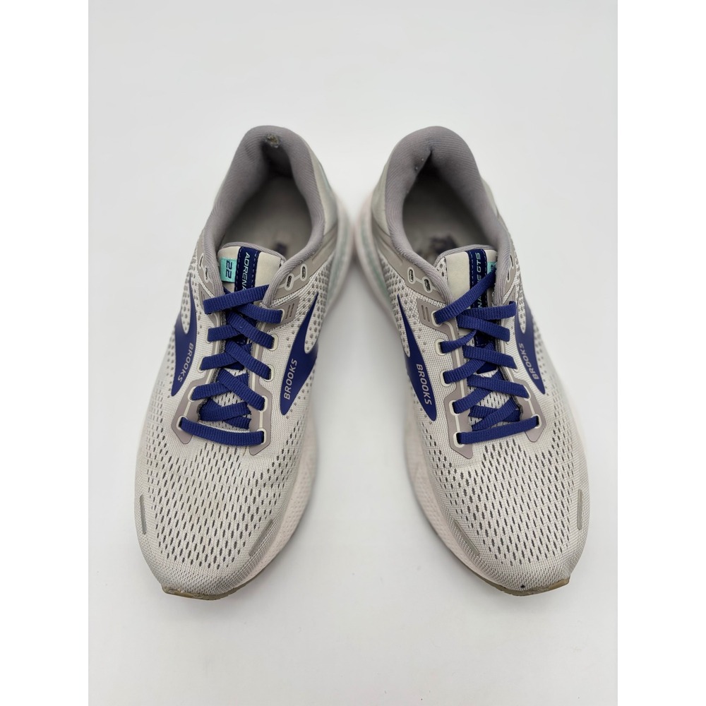 Brooks Adrenaline GTS 22 Womens 8.5 Grey Navy Teal Running Shoes 1203531B045 - Picture 5 of 8